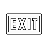 exit close line icon illustration vector