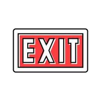 exit close color icon illustration vector