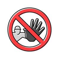 no access color icon illustration vector