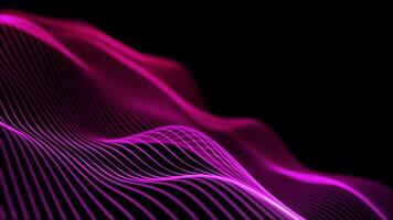 Elegant Pink Particle Waves, Creating a Dreamlike Effect on a Dark Background video