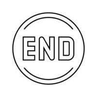 end button line icon illustration vector