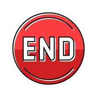 end button color icon illustration vector