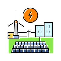 renewable integration energy color icon illustration vector