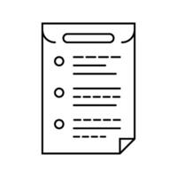 bullet points list line icon illustration vector