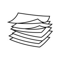 pages stacked list line icon illustration vector