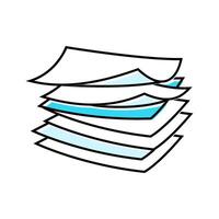 pages stacked list color icon illustration vector