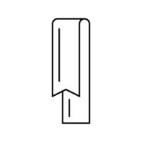 reminder ribbon list line icon illustration vector