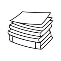 document stack list line icon illustration vector