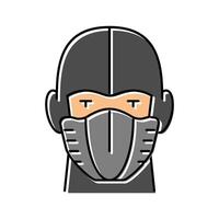 ninja mask face color icon illustration vector