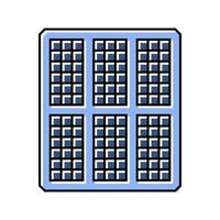 array solar panel color icon illustration vector