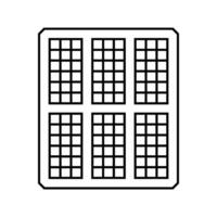 array solar panel line icon illustration vector