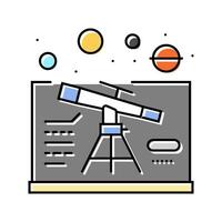 astrophysics space exploration color icon illustration vector