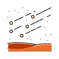 meteor shower space exploration color icon illustration vector