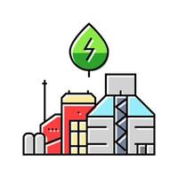 power grid biomass color icon illustration vector