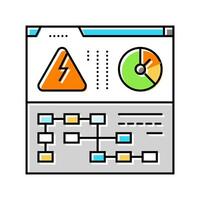 distributed generation electric grid color icon illustration vector
