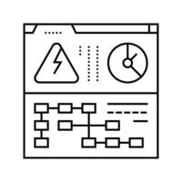 distributed generation electric grid line icon illustration vector