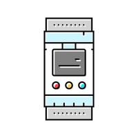 programmable timer energy conservation color icon illustration vector