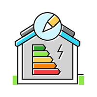 energy efficient building design color icon illustration vector