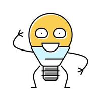 electrical socket character color icon illustration vector