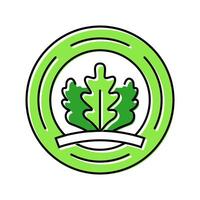 leed certification green building color icon illustration vector