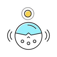daylight sensor lighting control color icon illustration vector