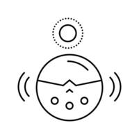 daylight sensor lighting control line icon illustration vector