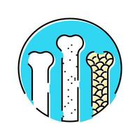 density bone osteoporosis color icon illustration vector