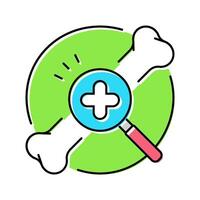 bone health osteoporosis bone color icon illustration vector
