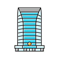 transfer bank building color icon illustration vector