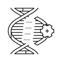 genetic modification cryptogenetics line icon illustration vector