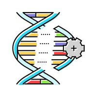genetic modification cryptogenetics color icon illustration vector