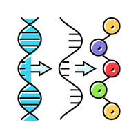 gene expression cryptogenetics color icon illustration vector
