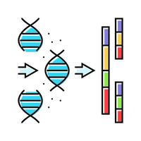 gene splicing cryptogenetics color icon illustration vector