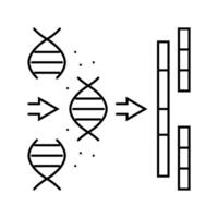 gene splicing cryptogenetics line icon illustration vector