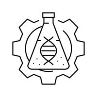 biotechnology lab cryptogenetics line icon illustration vector