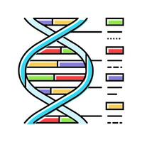biological code cryptogenetics color icon illustration vector