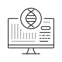 bioinformatics cryptogenetics line icon illustration vector