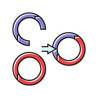 protein synthesis cryptogenetics color icon illustration vector