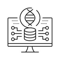 cellular reprogramming cryptogenetics line icon illustration vector