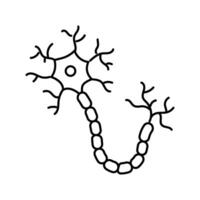 neuron structure neuroscience neurology line icon illustration vector