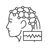 brain circuitry neuroscience neurology line icon illustration vector