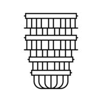 computer quantum technology line icon illustration vector