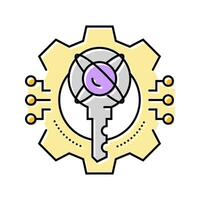 encryption quantum technology color icon illustration vector