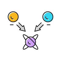 superposition state quantum technology color icon illustration vector