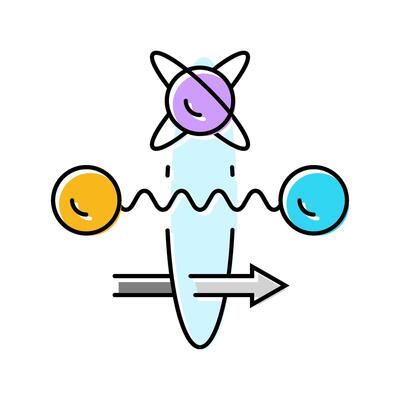 gate quantum technology color icon illustration