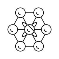 communication quantum technology line icon illustration vector