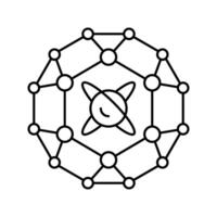 simulation quantum technology line icon illustration vector