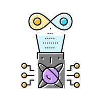 holography quantum technology color icon illustration vector