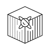 cryptography quantum technology line icon illustration vector