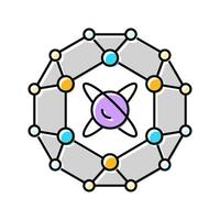simulation quantum technology color icon illustration vector